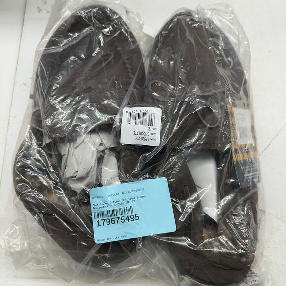MUK LUKS Men's Paul Printed Berber Suede Slipper- Size 12 (Open Box Without Box) - Picture 1 of 4